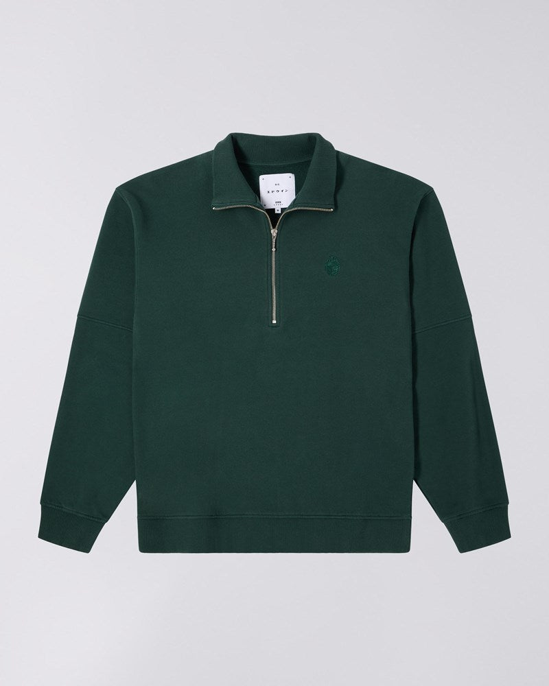 Edwin KOJI Half Zip Sweat Green Gables