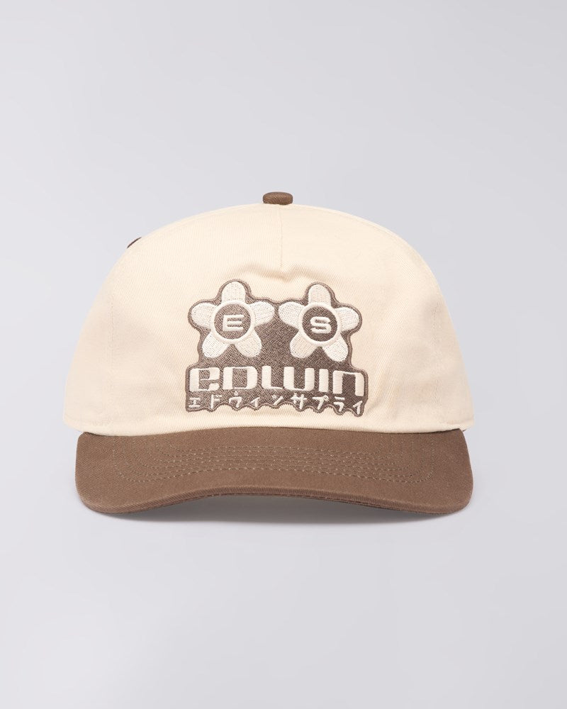 Sakura 5 Panel Cap - Brown / Beige