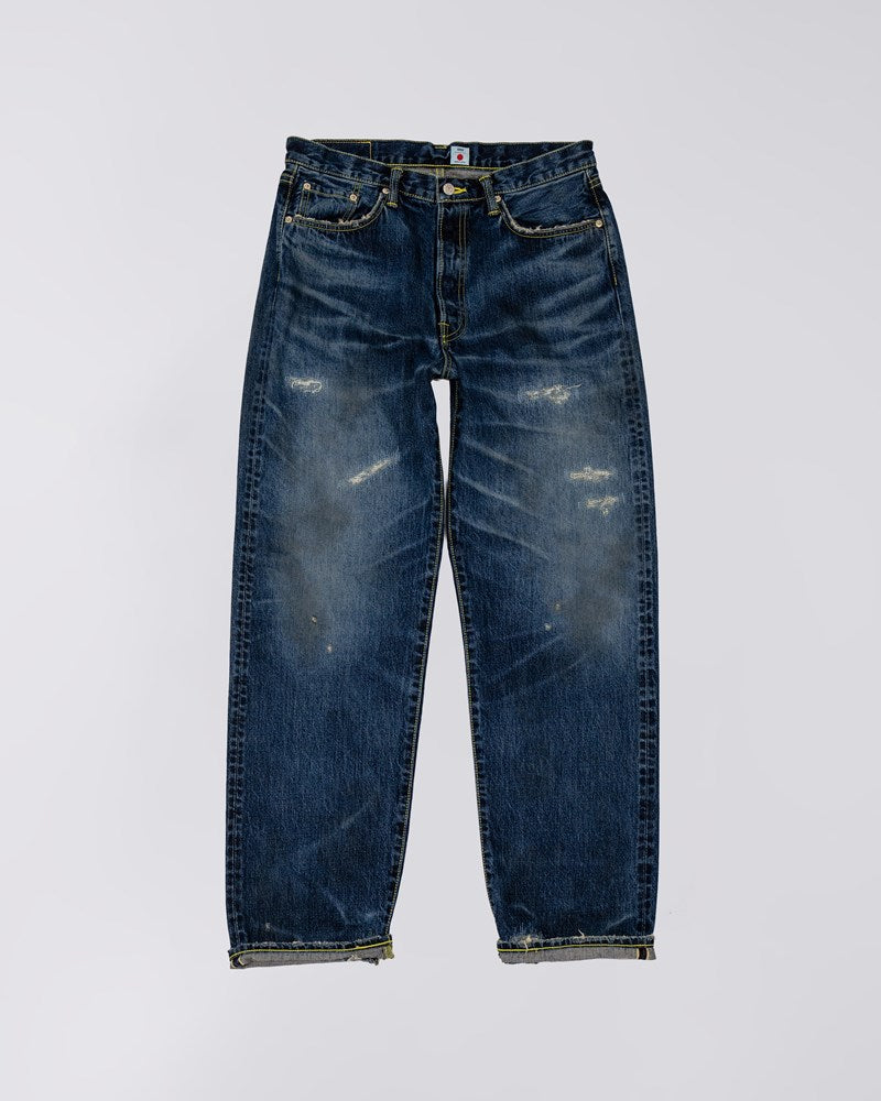Spiewak x Edwin Loose Jeans - Dark Used Repair - Kaihara Dark Pure Indigo Rainbow Selvage Denim 13,5oz