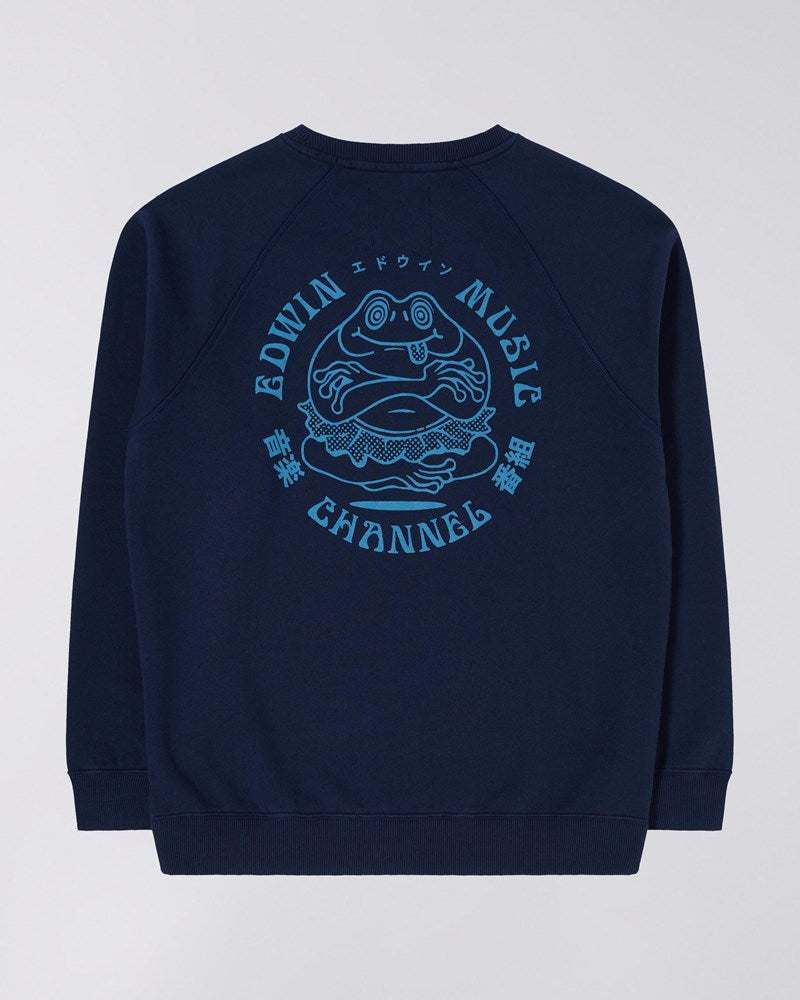 Edwin Music Channel Sweat - Maritime Blue