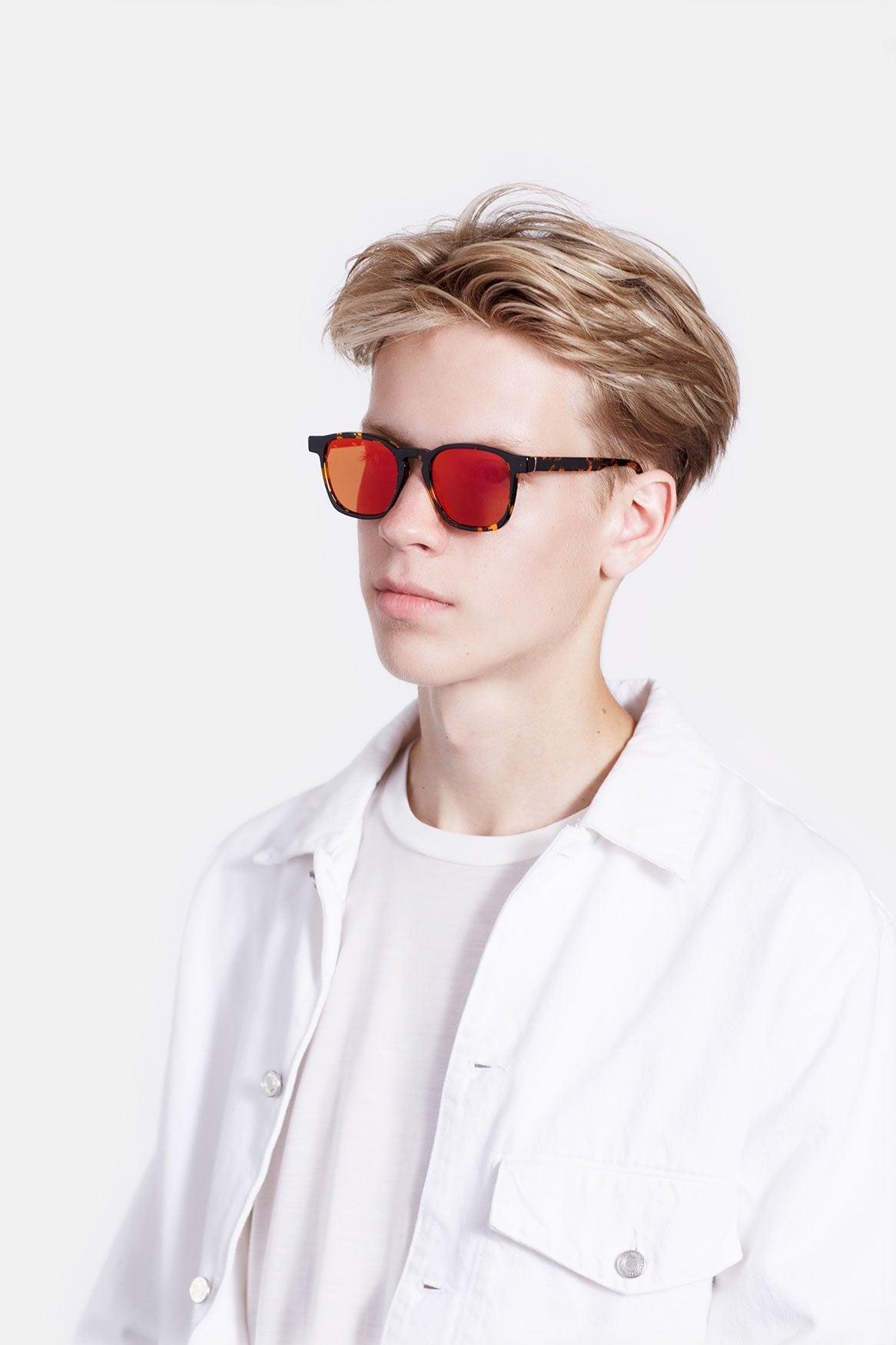 RETROSUPERFUTURE Unico Red Mirror 50 sunglasses