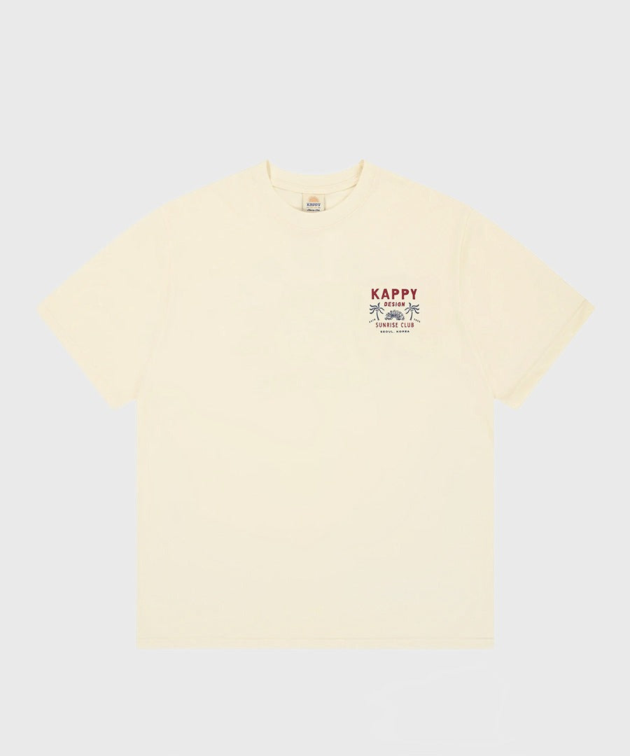 PALM COAST HALF T-SHIRT-CREAM