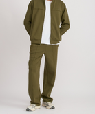 Track Straight Leg Pants Olive - Organic Basics