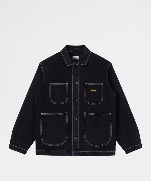 Coverall Jacket Washed Black Denim – Stan Ray | Packyard