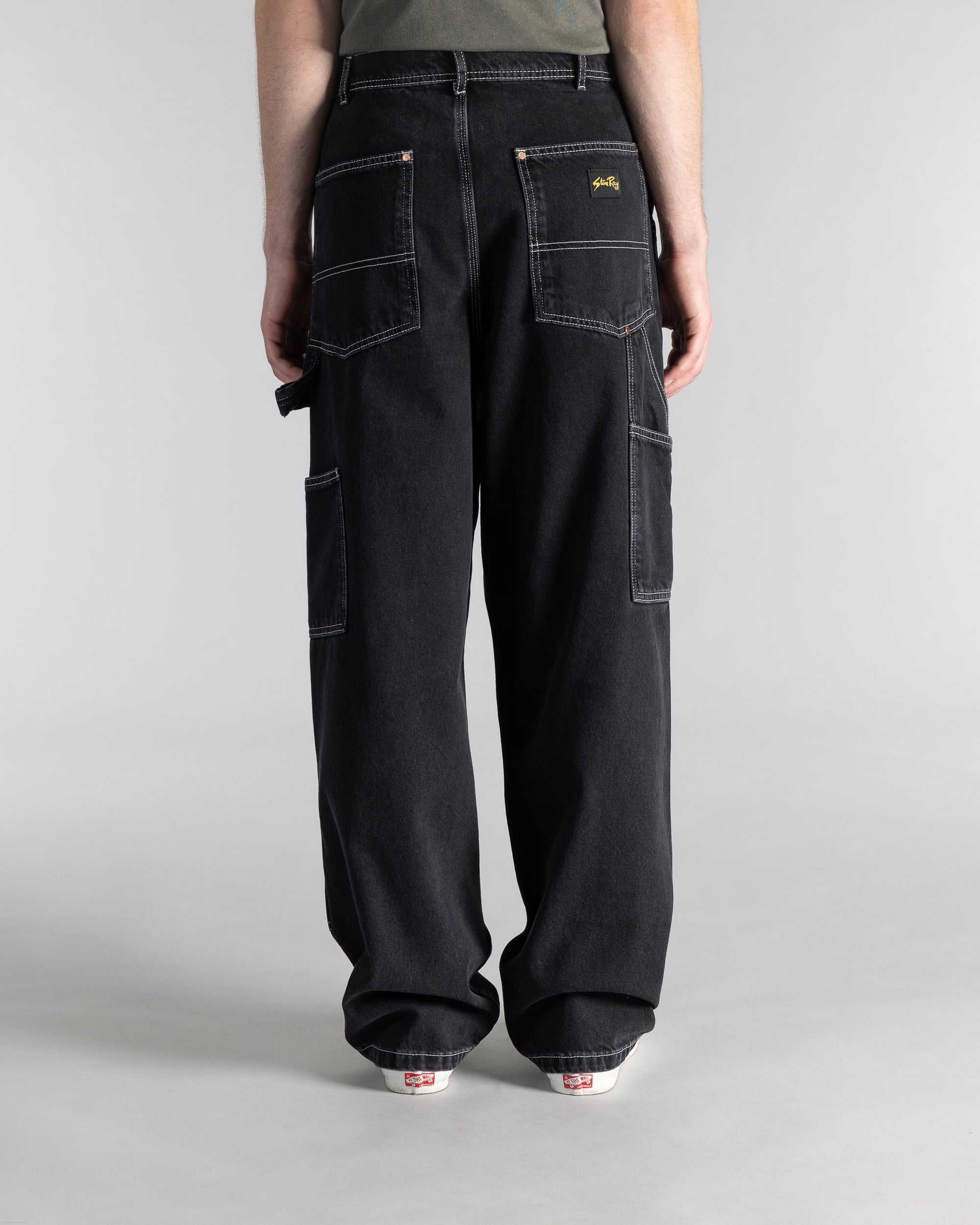 Double Knee Pant Stonewashed Black Denim | Stan Ray | bukser