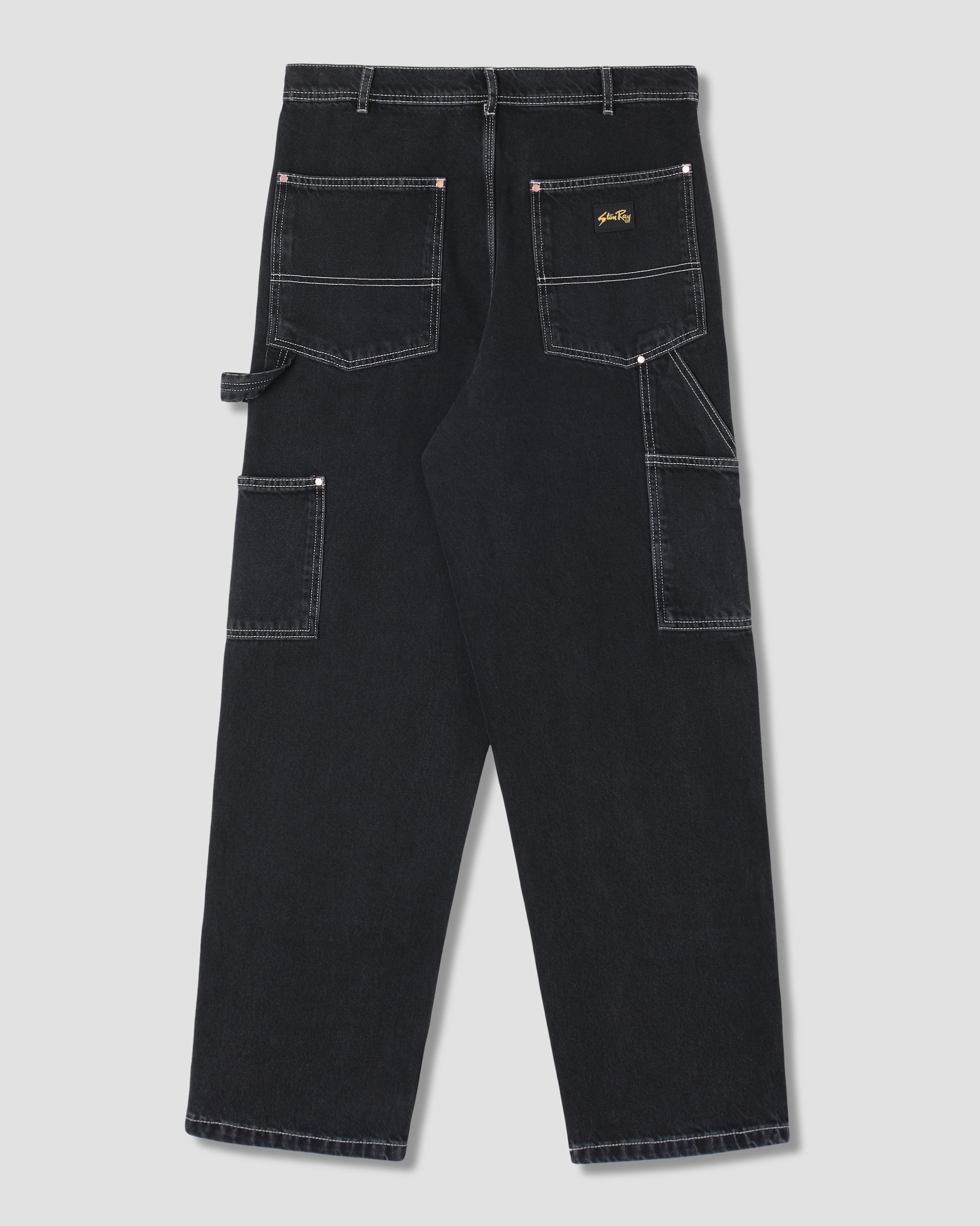 Double Knee Pant Stonewashed Black Denim | Stan Ray | bukser