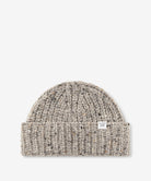 Donegal Wool Rib Beanie Light Grey Melange