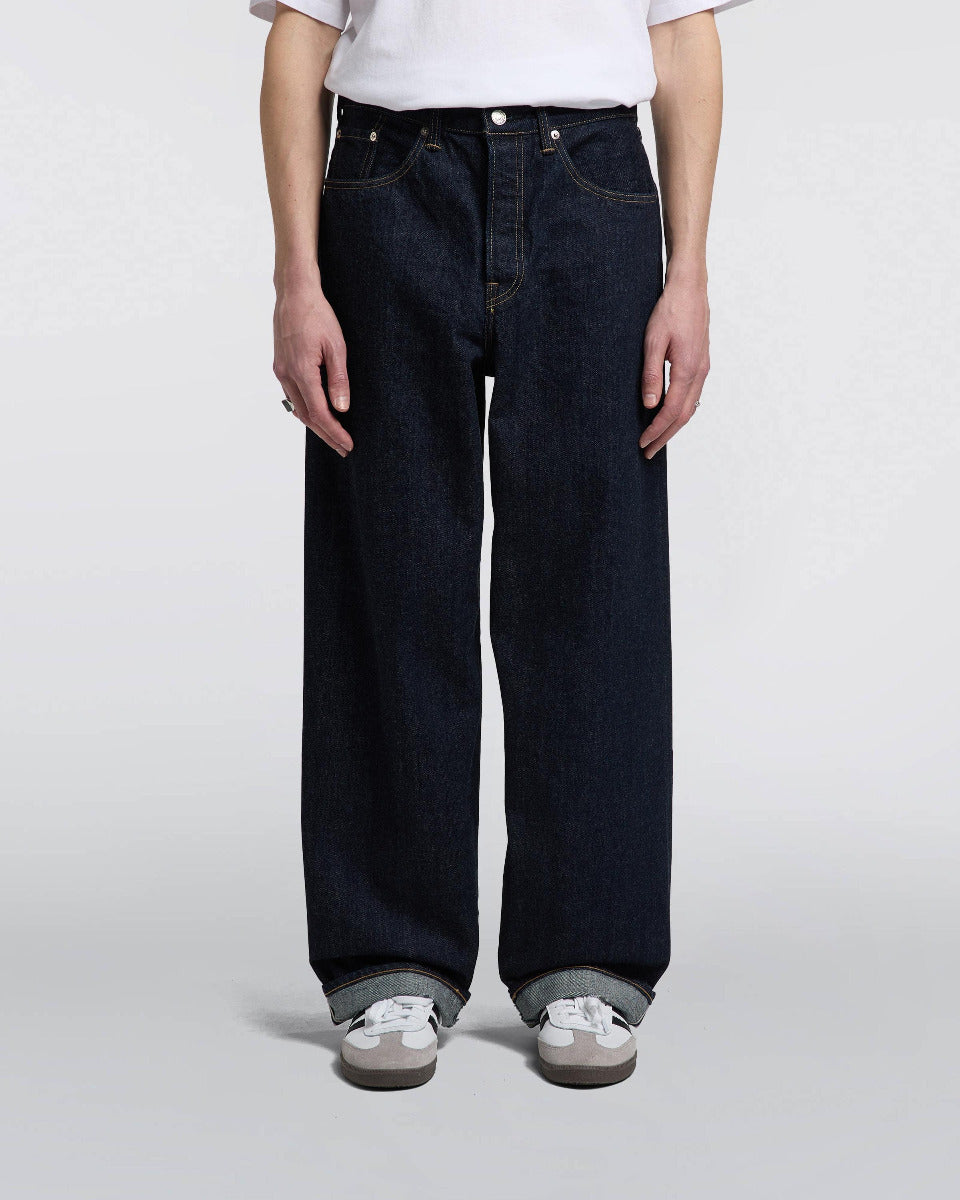 Edwin Wide Pant Blue Rinsed Denim - Made in Japan Premium Jeans