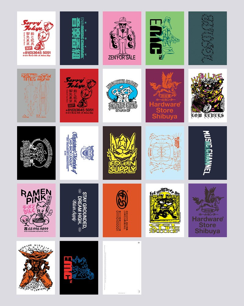 Edwin Postcard Set 22Pcs Multicolor - Denim Postcard | Packyard