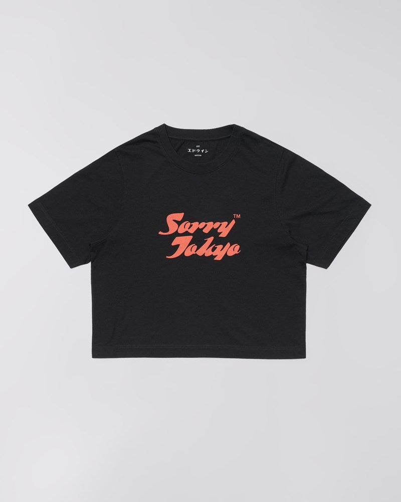 W' Sorry Tokyo T-Shirt Black – Boxy Graphic Tee | Edwin – Packyard