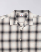 Open Collar Shirt Ls-Beige/Black
