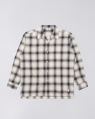 Open Collar Shirt Ls-Beige/Black