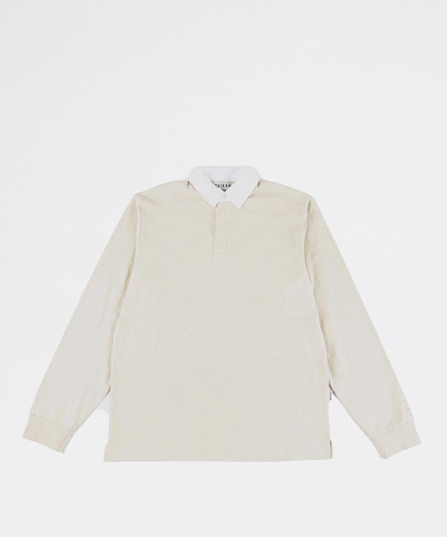 L/S Polo Shirt-Cream fra Taikan | Stort udvalg og Hurtig Levering– Packyard