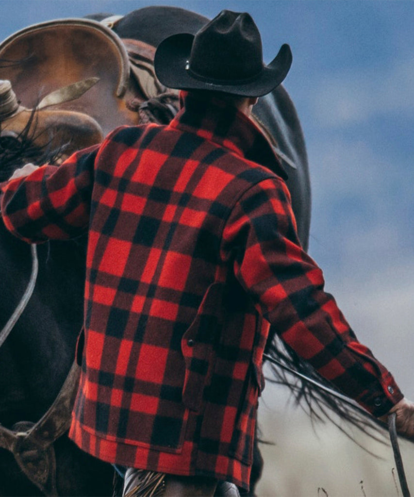 Filson Mackinaw Cruiser Red Black jackets