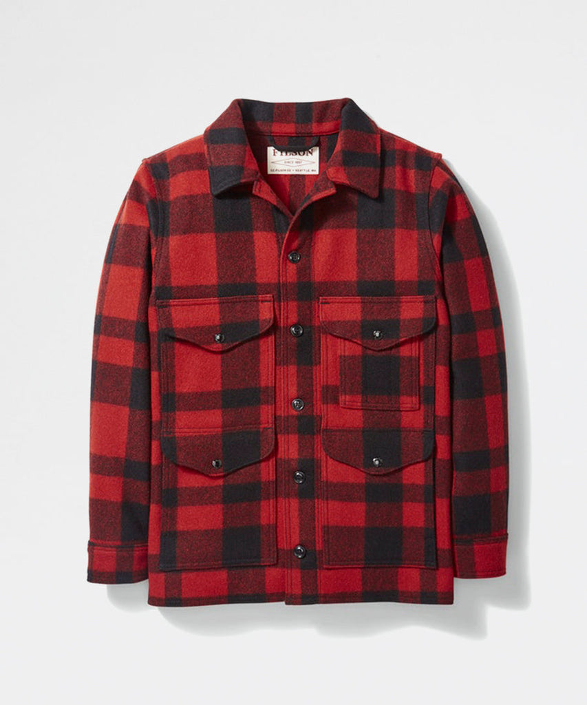 Filson Mackinaw Cruiser Red Black jackets