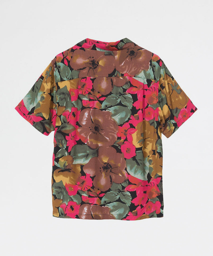 Stussy Watercolor Flower Shirt Black shirts