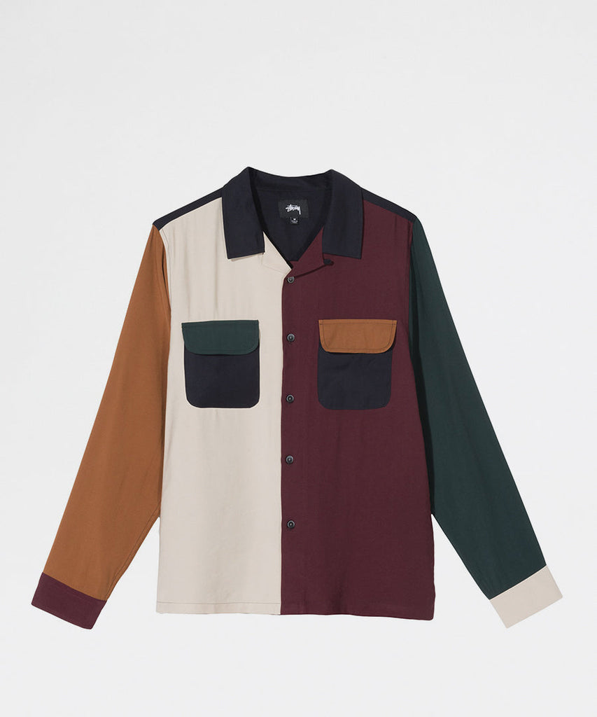 Stussy Color Block Rayon Shirt Multi shirts