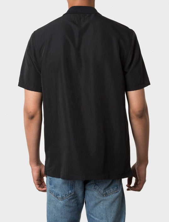 Stussy Garage Knit Collar Shirt - Black UDSOLGT