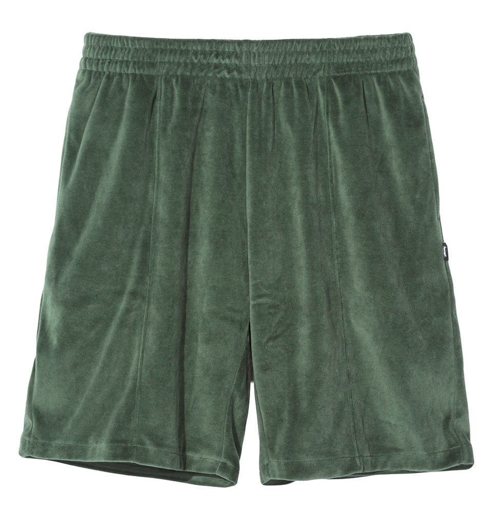 Stussy Velour Shorts Green UDSOLGT