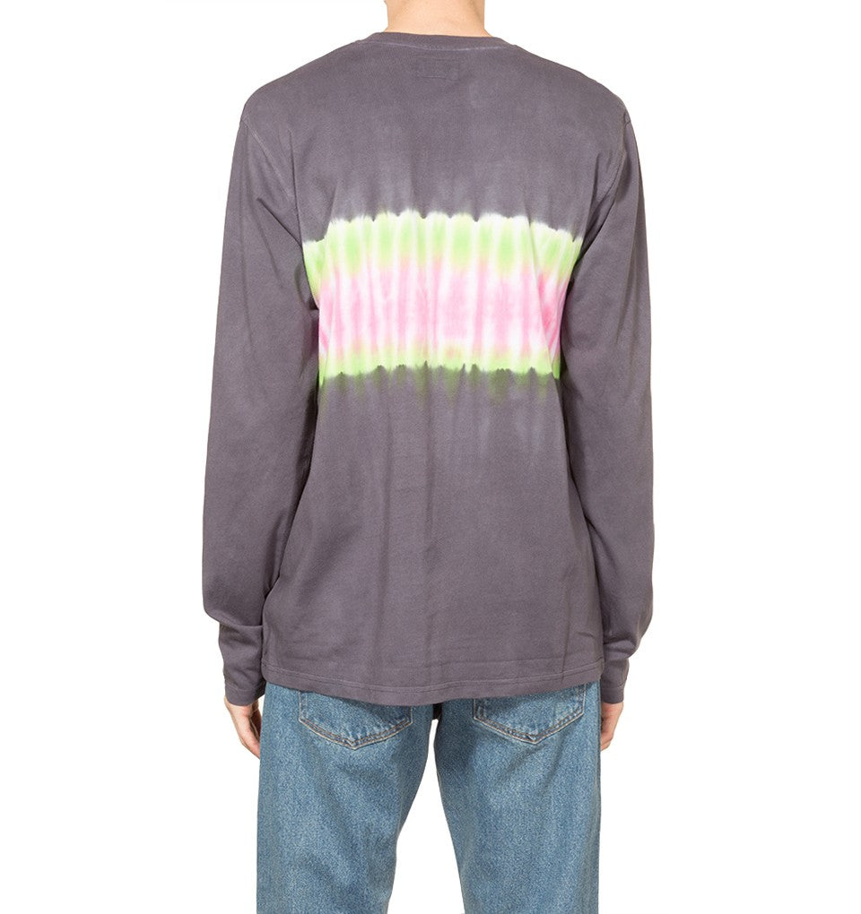Stussy Tie Dye Stripe LS Jersey Black UDSOLGT