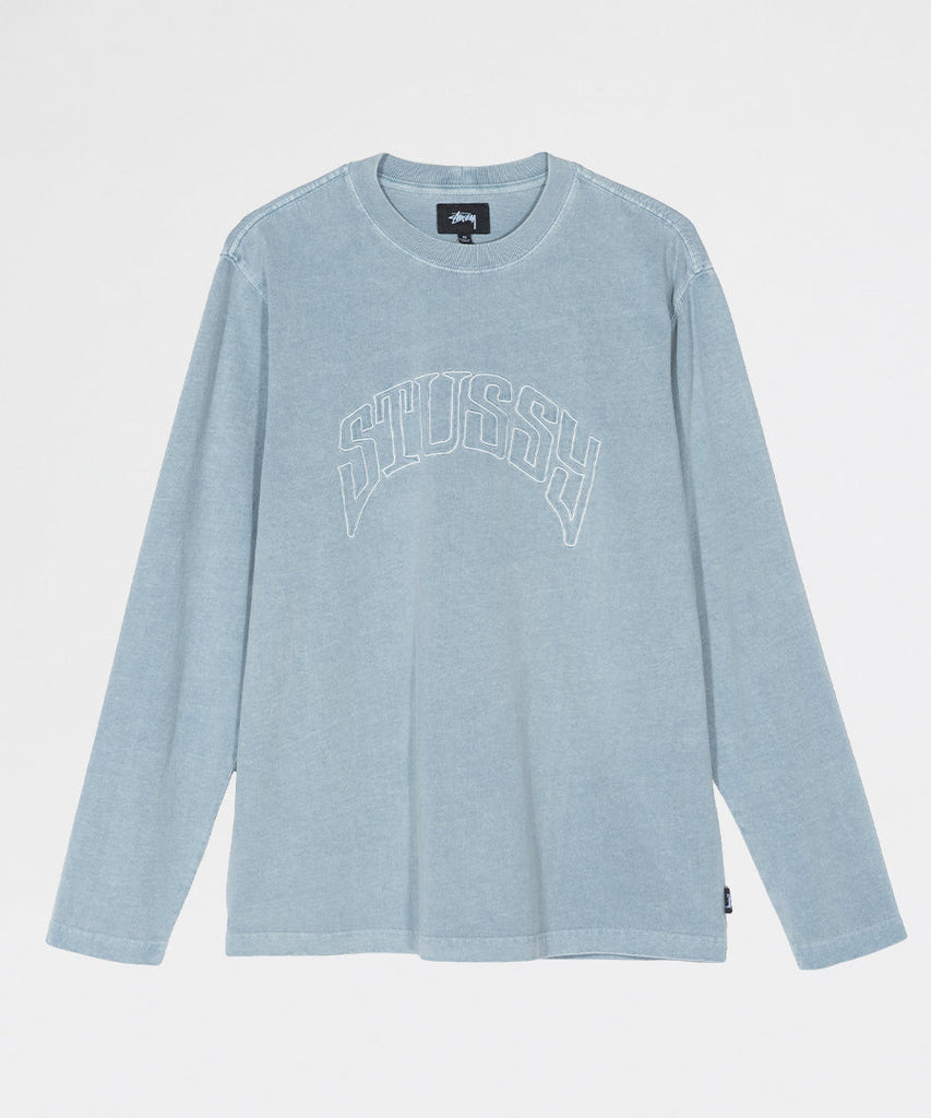 Stussy Arch LS Crew - Steel t-shirts