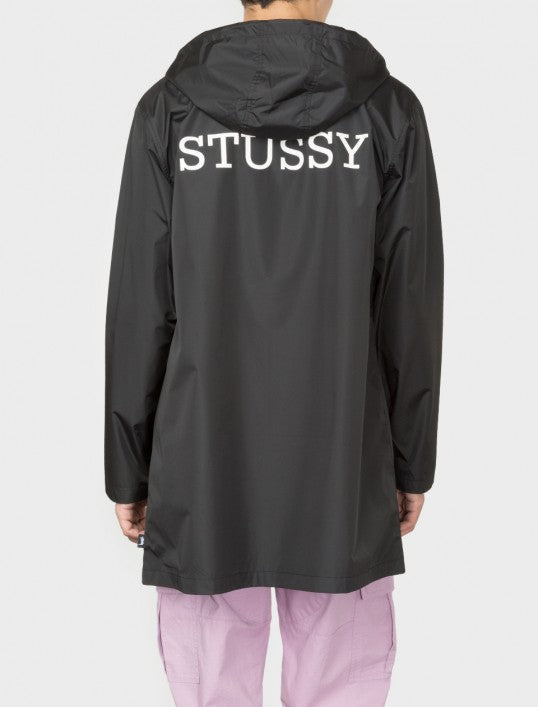 Stussy Tony Long Hooded Coach Jacket - Black UDSOLGT