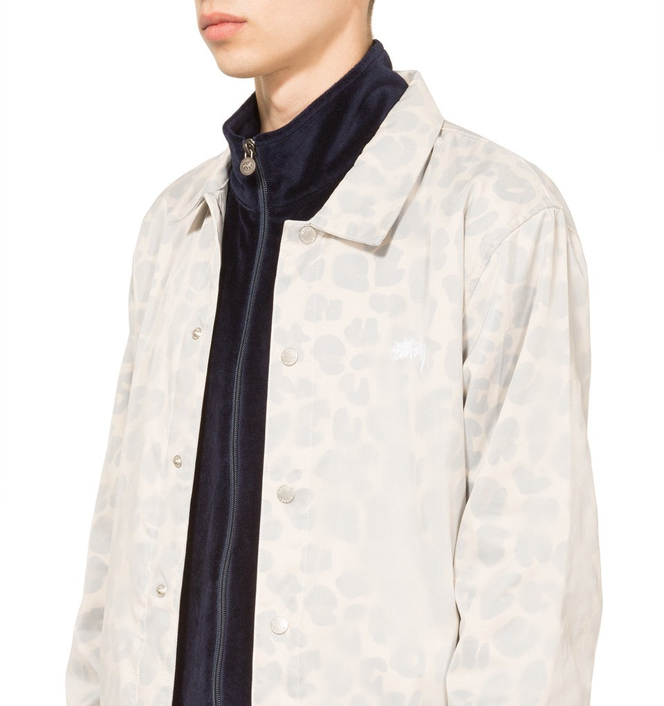 Stussy TranSlucent Coach Jacket Leopard jackets