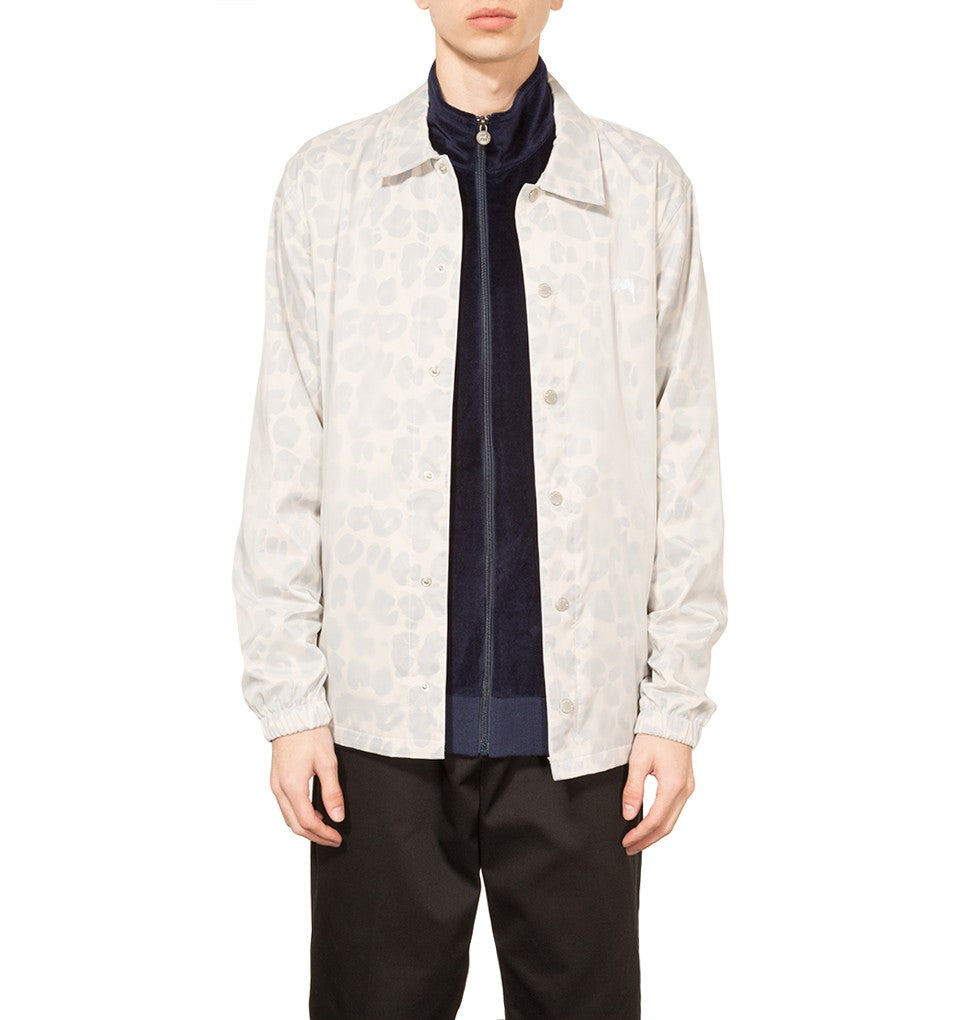 Stussy TranSlucent Coach Jacket Leopard jackets