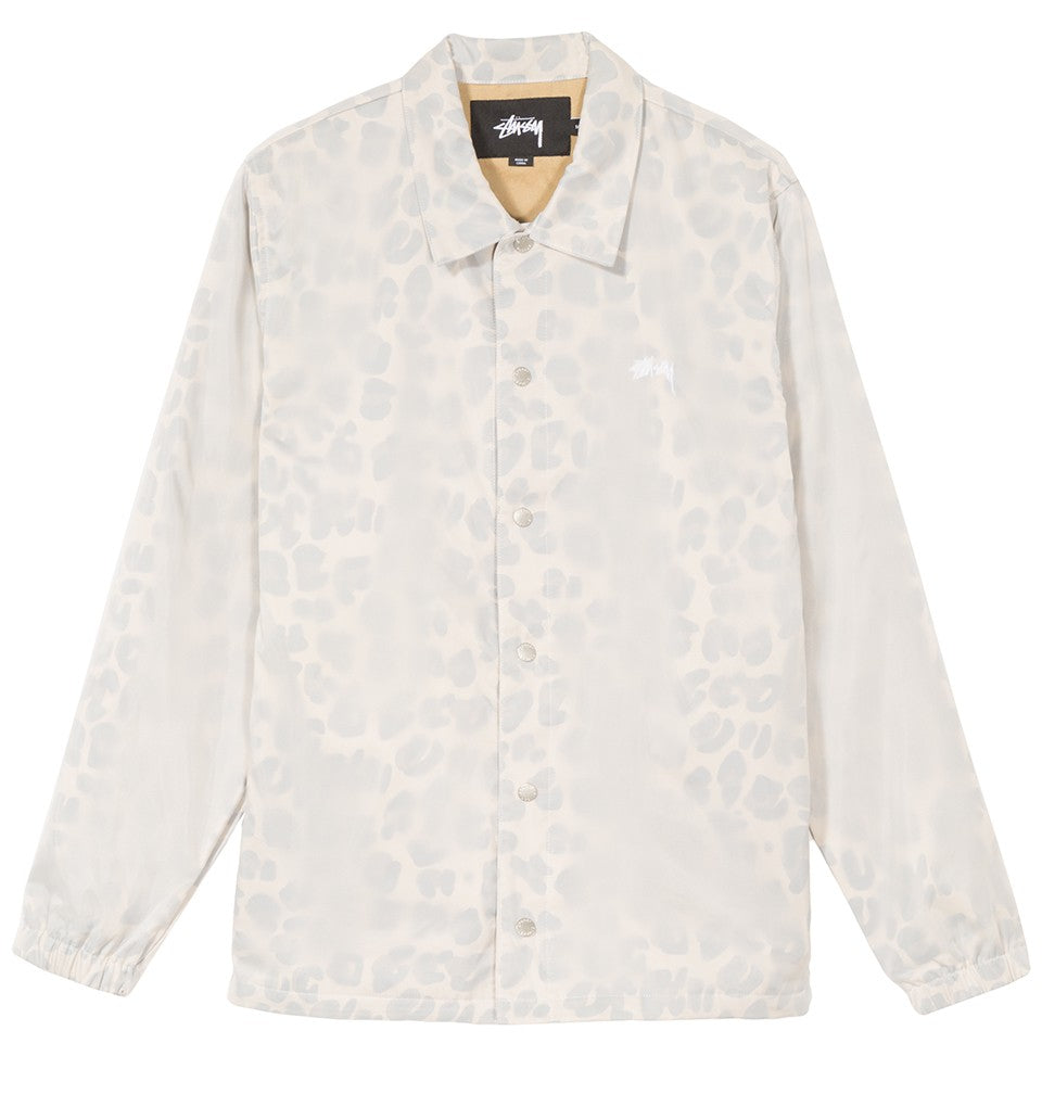Stussy TranSlucent Coach Jacket Leopard jackets
