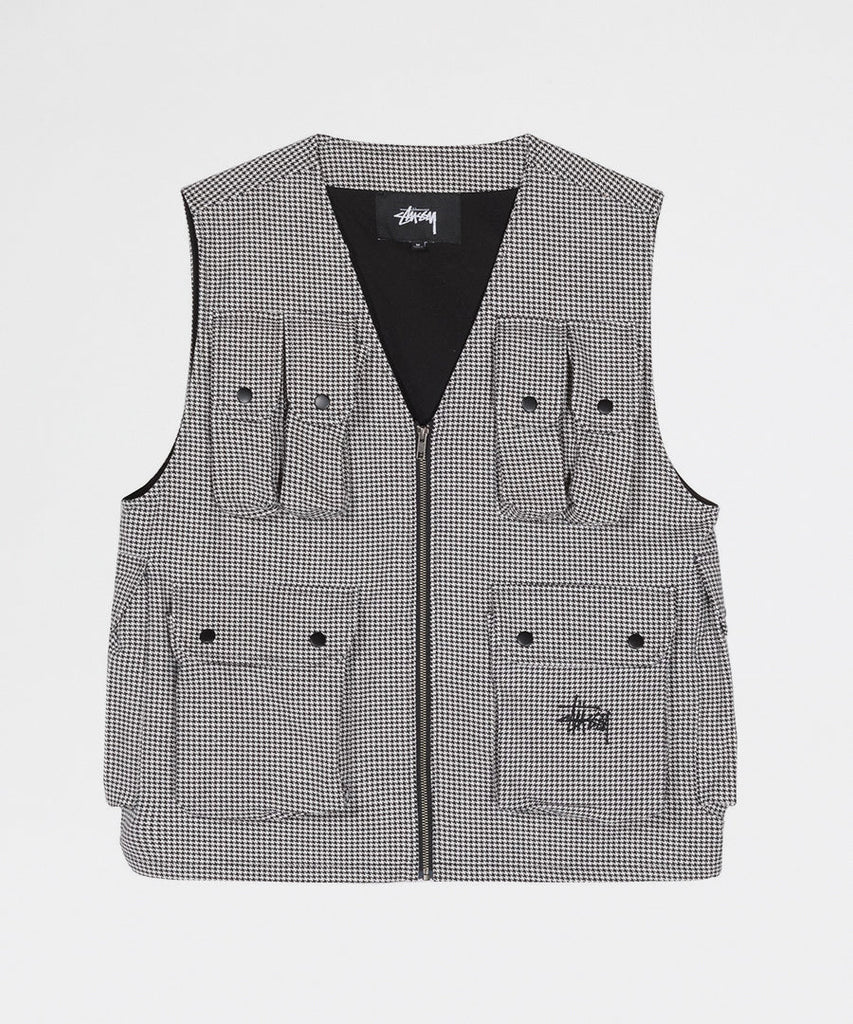 Stussy Houndstooth Work Vest Paisley jackets