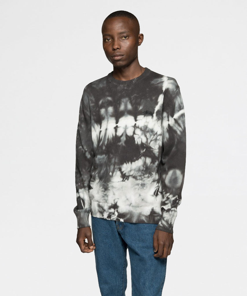 Stussy Bleached Dye Sweater Black knitwear