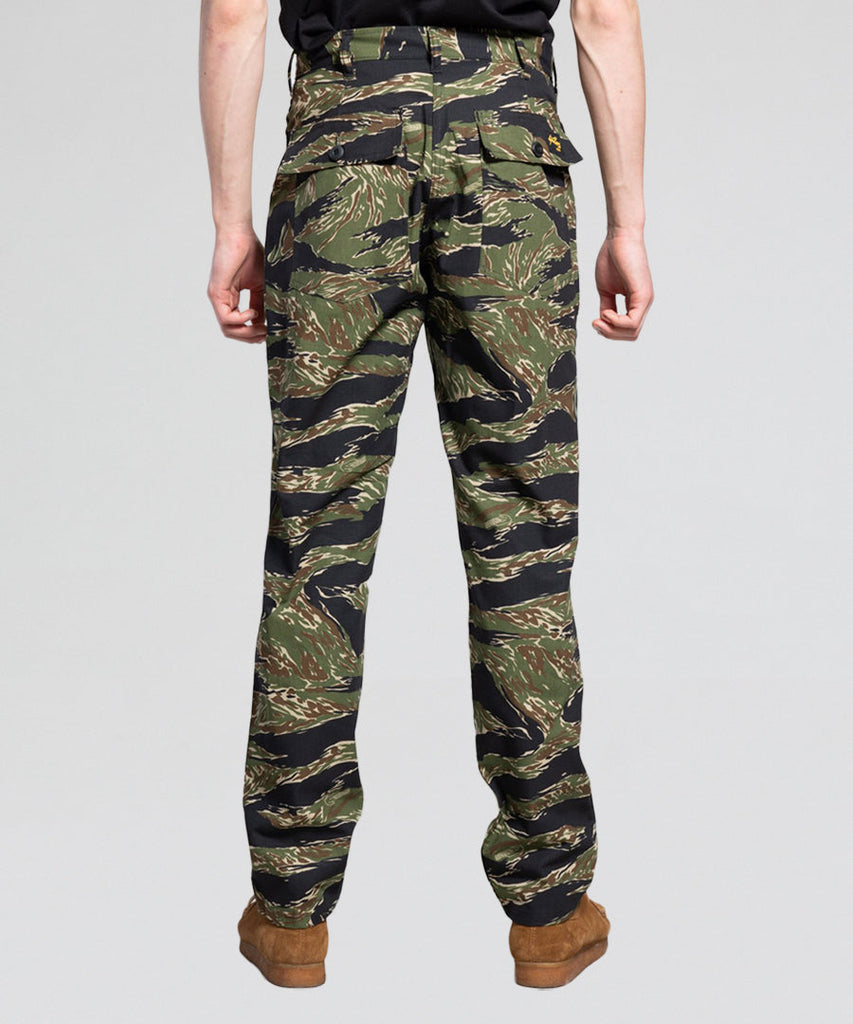 Taper Fatigue Green Tiger Camo-trousers-Stan Ray