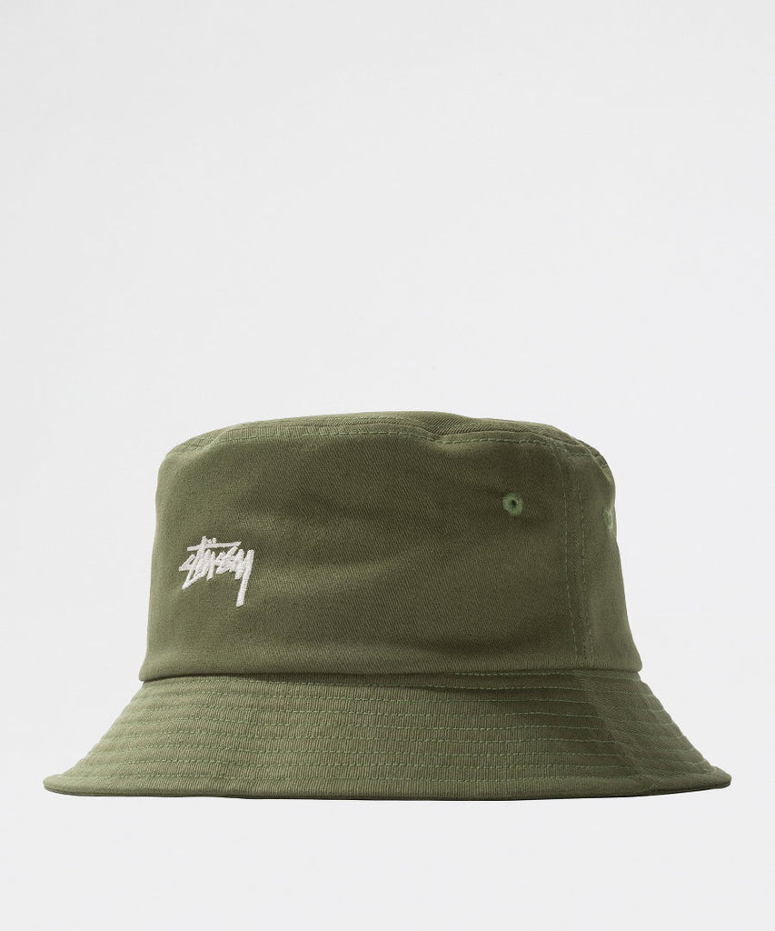 Stussy Stock Bucket Hat Olive Caps & Bucket hats