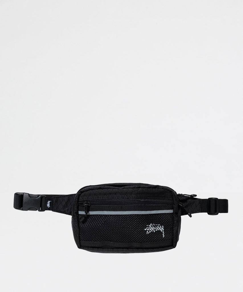 Stussy Diamond Ripstop Waist Bag Black UDSOLGT