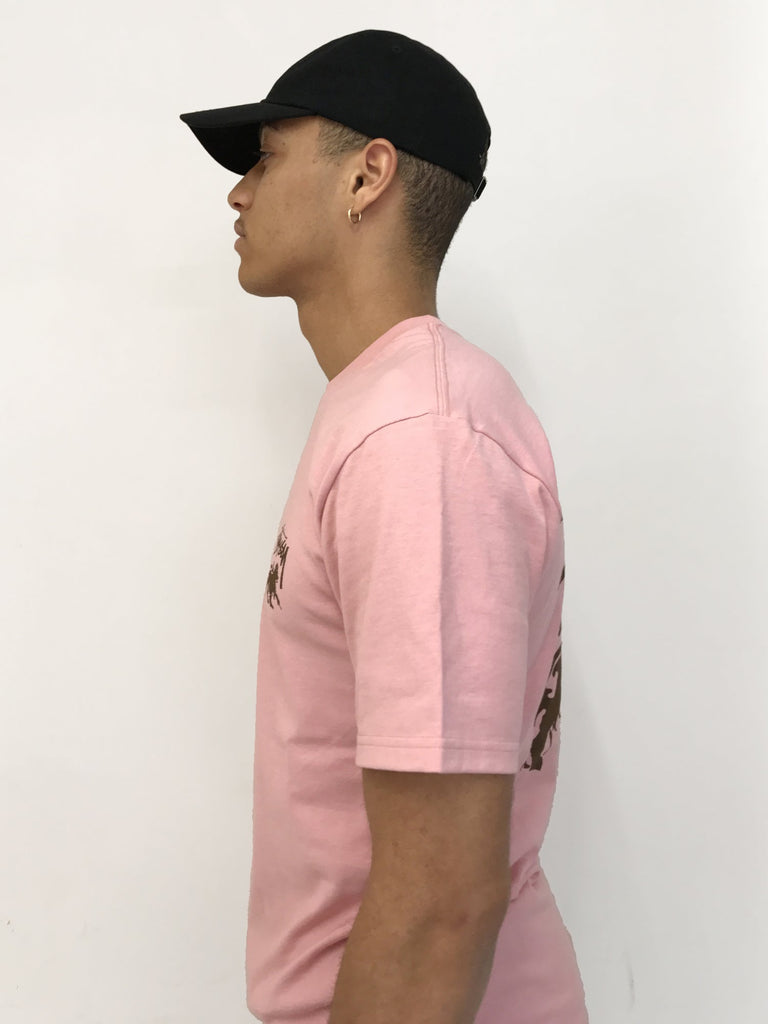 Stussy Stock Lion Tee - Dusty Rose UDSOLGT