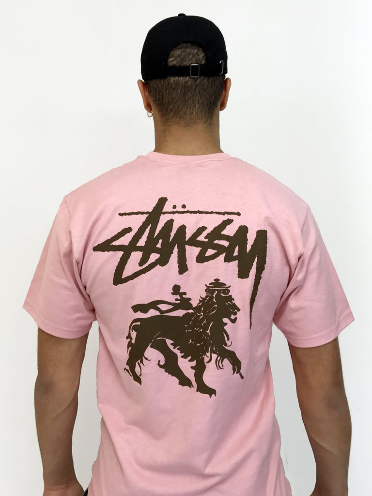 Stussy Stock Lion Tee - Dusty Rose UDSOLGT