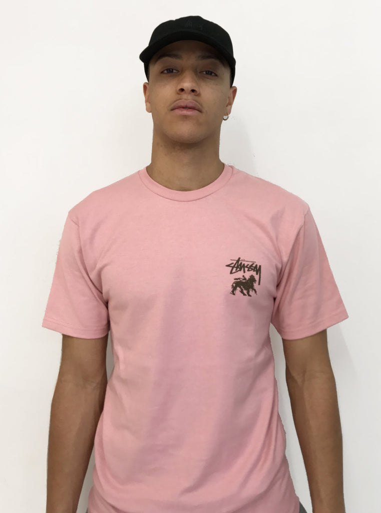Stussy Stock Lion Tee - Dusty Rose UDSOLGT