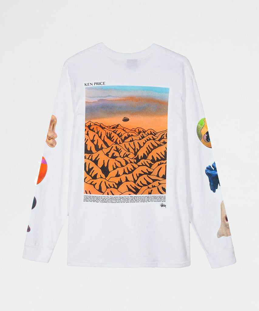 Stussy Primordial World LS Tee White UDSOLGT