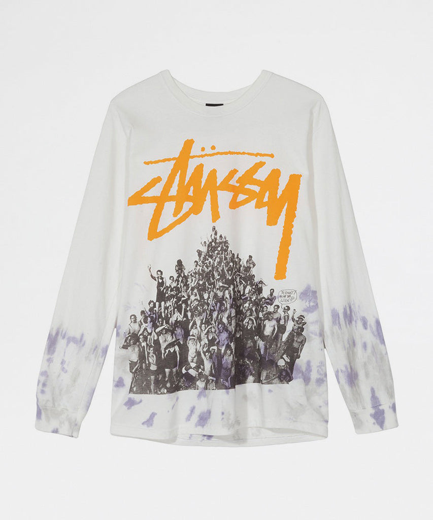 Stussy Beach Mob Td LS Tee Wht/Orange t-shirts