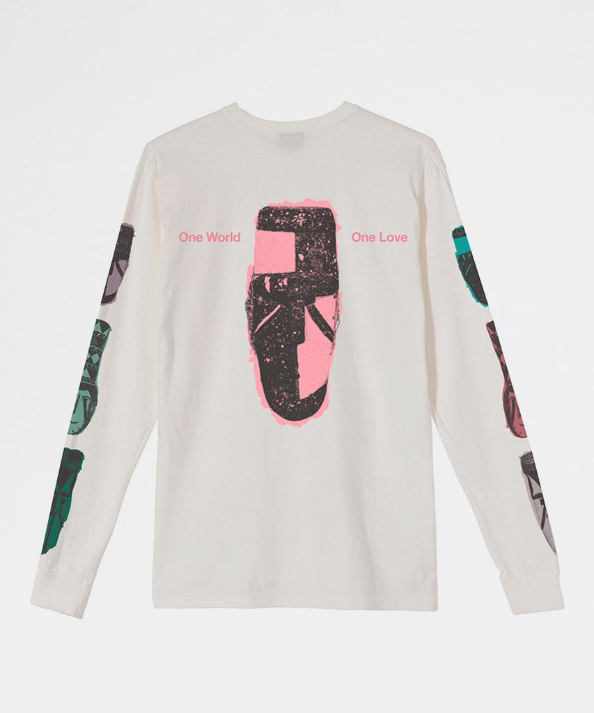 Stussy Autumn Masks Pig Dyed Ls Tee Natural t-shirts