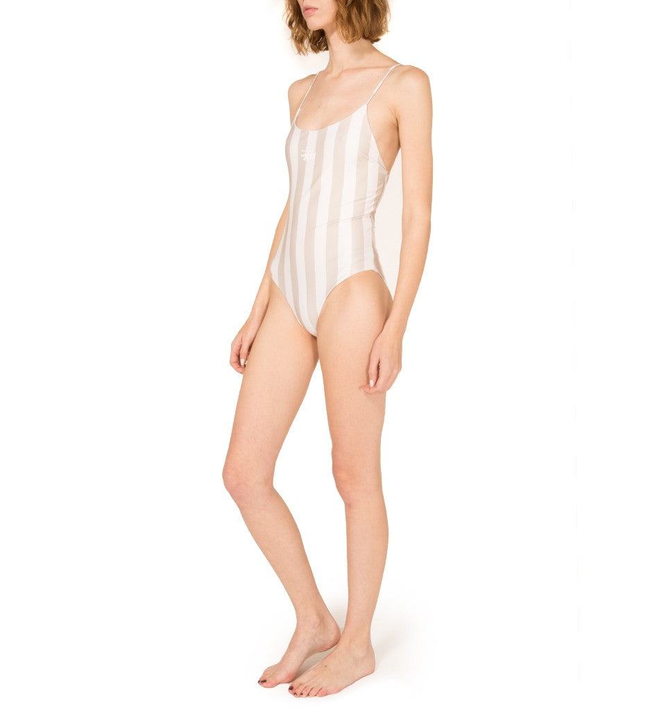 Stussy Carter Stripe Swim Suit Off White Pige Tøj