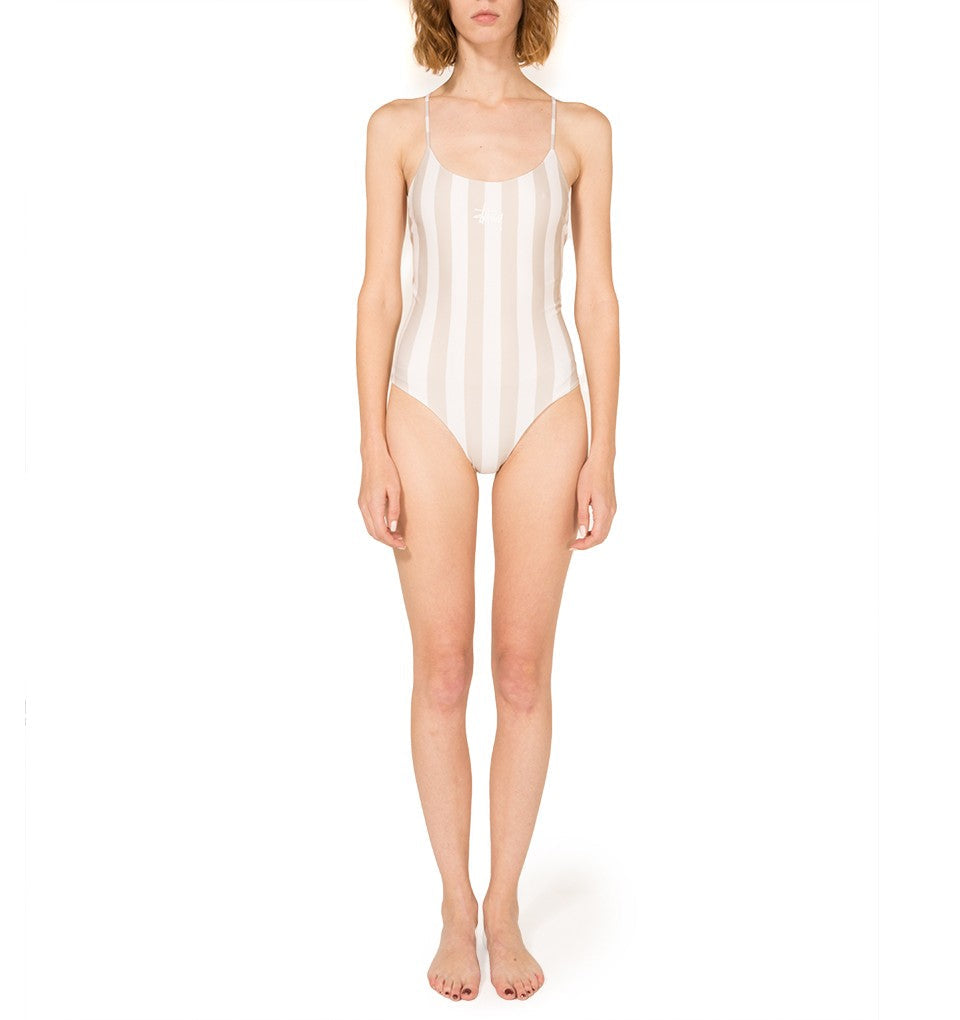 Stussy Carter Stripe Swim Suit Off White Pige Tøj