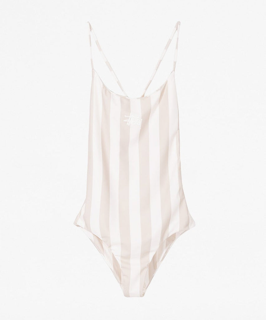 Stussy Carter Stripe Swim Suit Off White Pige Tøj