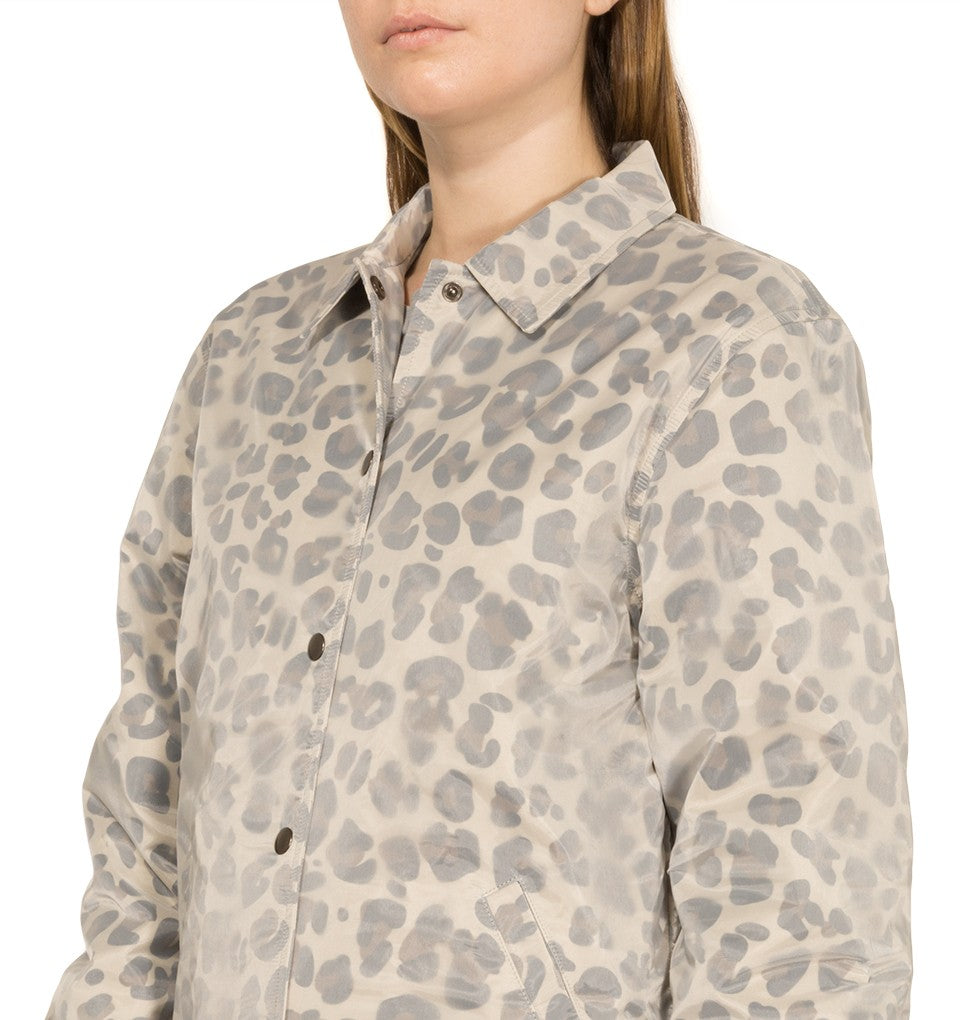 Stussy Lenny Translucent Coach Jacket Leopard Pige Tøj
