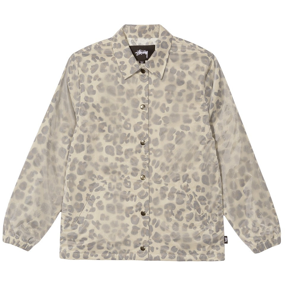 Stussy Lenny Translucent Coach Jacket Leopard Pige Tøj