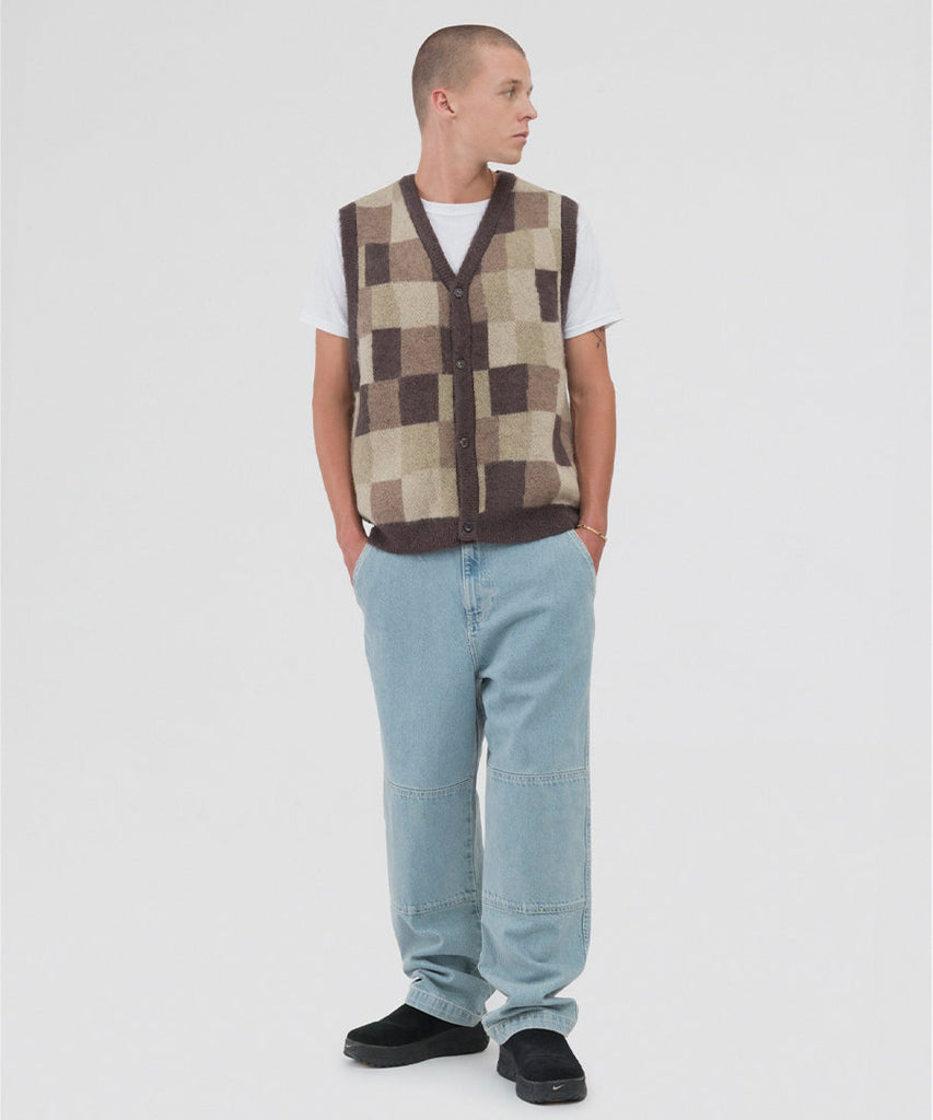 Wobbly Check Sweater Vest from Stussy | Shop at Stussy Packyard