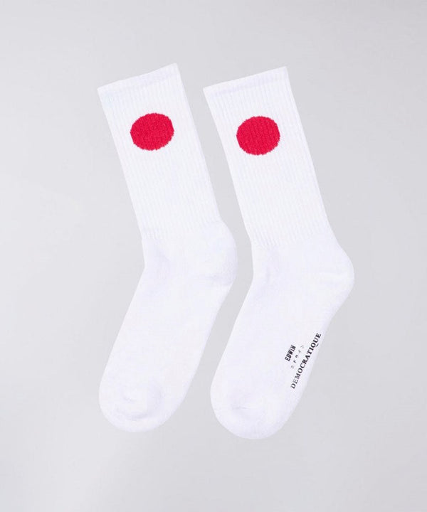 Japanese Sun Socks X Democratique - 82% Combed Cotton 15% Polyamid 3% Elasthan-Edwin-Packyard DK