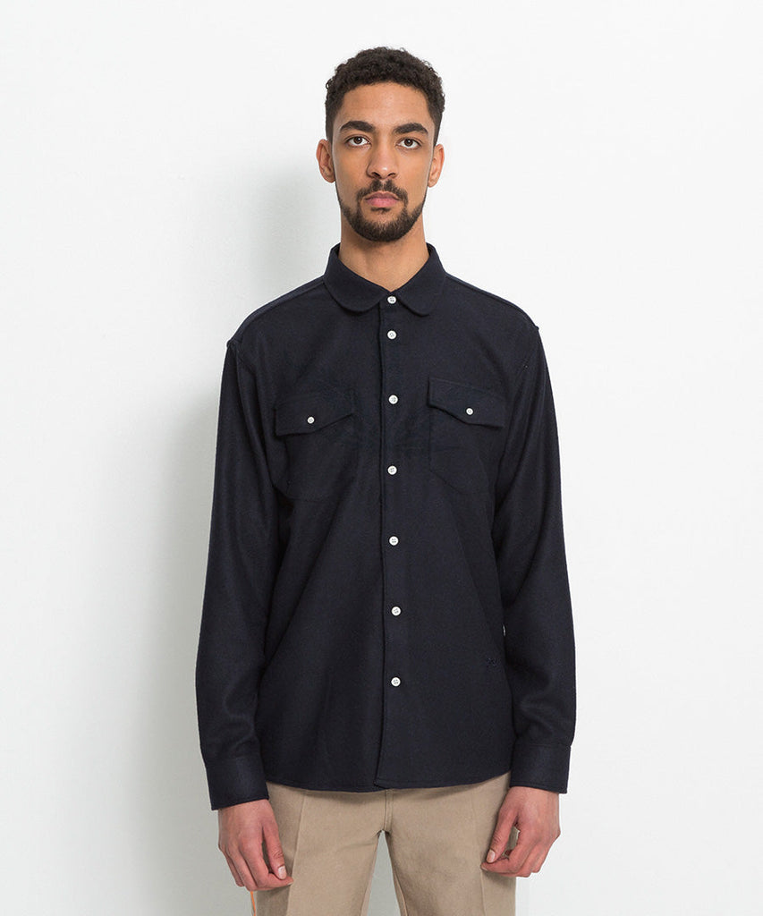 Soulland Tom Shirt Navy shirts