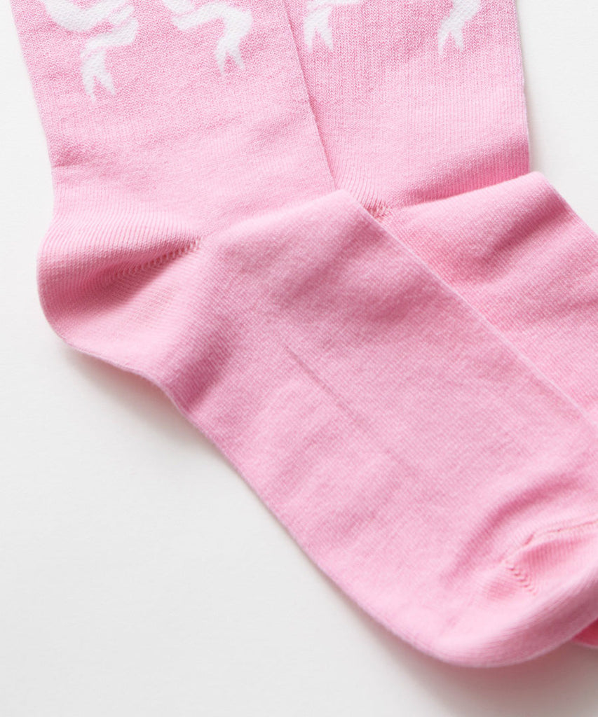 Soulland Ribbon Socks Pink UDSOLGT