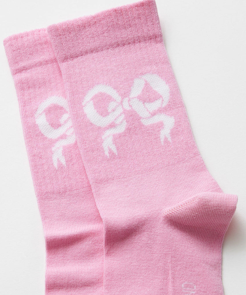 Soulland Ribbon Socks Pink UDSOLGT